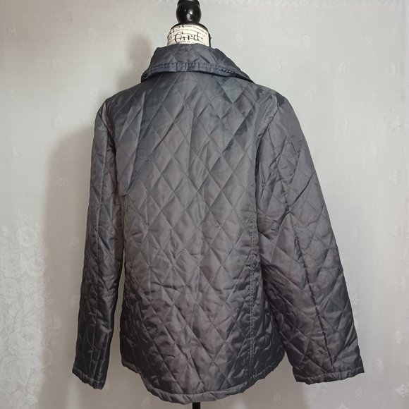 Free Spirit Dark Grey Quilted Nylon Lightweight Jacket XL - Picture 3 of 5